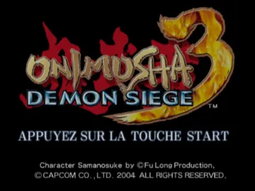 Onimusha 3 - Demon Siege screen shot title